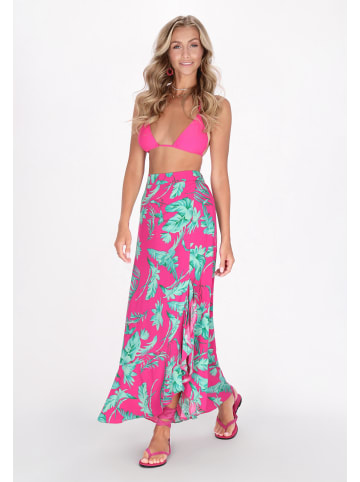 IZIA Women Skirt in pink turquoise