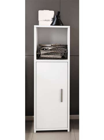 VCM  Holz Badmöbel Midischrank Badschrank Bad Zalo in Weiß
