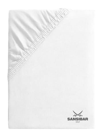 Sansibar Boxspring Spannbettlaken in Weiß
