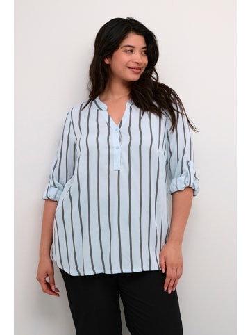 KAFFE curve Bluse langarm KCsida Regular fit in Celestial/Oyster Stripe