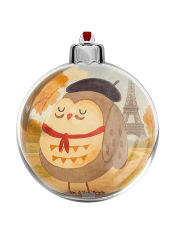 Mr. & Mrs. Panda christbaumkugel Eule Frankreich Design ohne Spruch in Weiß