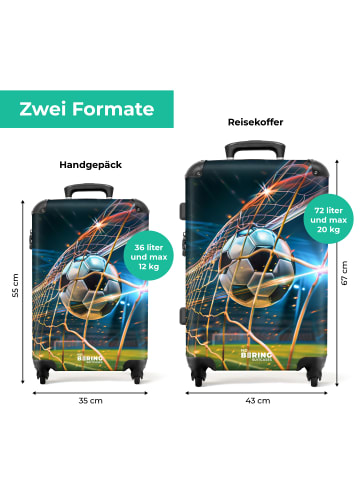 NoBoringSuitCases Suitcase, Handgepäck, Koffer, Trolley, Reisekoffer Fußball-Design ideal