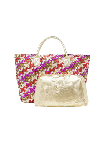 faina 2-In-1 Tote Bag Set 2-IN-1 Tote Bag Set in Gold Fuchsia