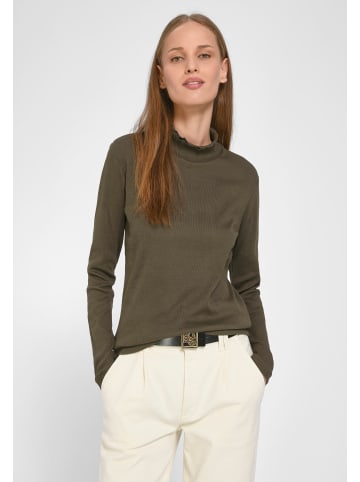 PETER HAHN Langarmshirt Cotton in khaki