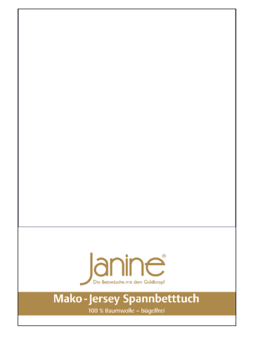 Janine Janine Spannbetttuch Mako Feinjersey 5007 in weiß