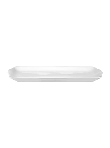 Kuchenplatte Rondo/Liane in Weiß 35 x 15 cm
