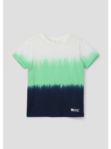 s.Oliver T-Shirt kurzarm in Blau-creme-grün