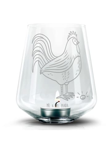 Mr. & Mrs. Panda Glas Windlicht Hahn Korn ohne Spruch in Transparent