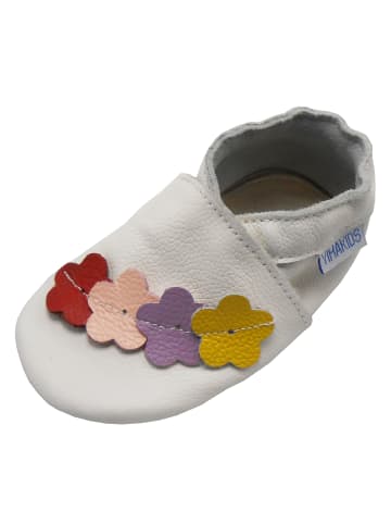 Yihakids Yalion Leder Lauflernschuhe mit rutschfester Weiß