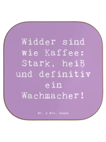 Mr. & Mrs. Panda Untersetzer für Gläser Spruch Widder Power mit ... in Lavendeltraum