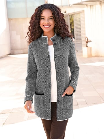 WITT WEIDEN Strickjacke in ecru-schwarz-meliert