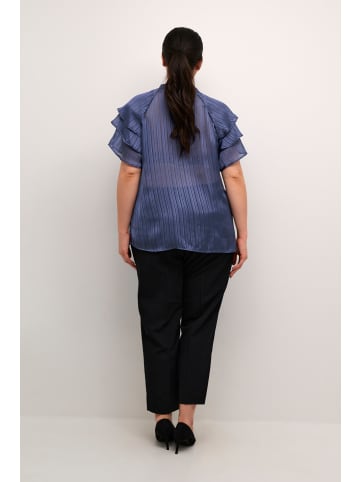 KAFFE curve Kurzarm-Bluse KCjola Regular fit in Blue Indigo