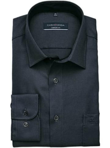 CASAMODA Langarm FreizeitHemd für Herren in schwarz