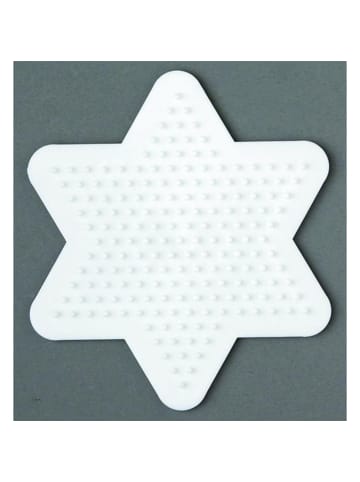 Goki Stiftplatten-Set kleine Basics, weiß für Midi-Bügelperlen - ab 5 Jahren