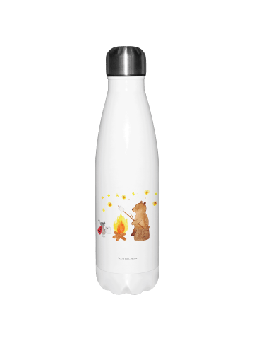 Mr. & Mrs. Panda Wasserflasche Bär & Marienkäfer Lagerfeuer ohne... in Weiß
