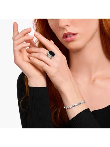 Thomas Sabo Siegelring Mit Schwarzem Onyx in silber, weiß, schwarz