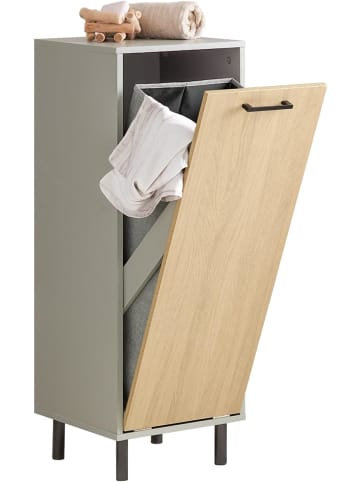 SoBuy Wäscheschrank in Naturgrau - (B)31,5 x (H)86 x (T)30cm