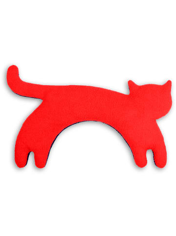 Leschi Wärmekissen "Katze Minina" stehend in Rot - (L) 39 x (B) 17 cm