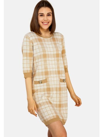 TOOCHE Kleid "A Scacchi" in beige
