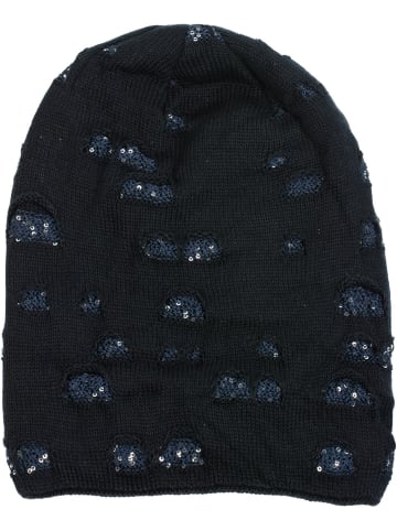 styleBREAKER Feinstrick Beanie Mütze in Midnight-Blue / Dunkelblau