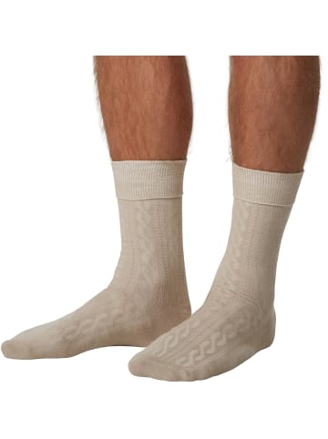 tectake Kurze, einfarbige Trachtensocken, beige