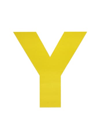 Fabfabstickers Buchstabe "Y" aus Stoff in Green-Mix zum Aufbügeln