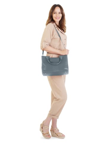 Cluty Handtasche echt Leder in blau