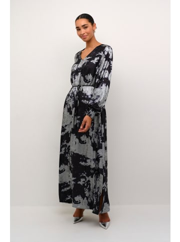 Kaffe Kleid KAasky A-shape in Black/Silver Cloud Print