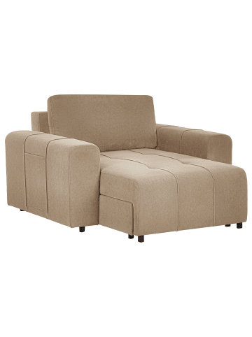 Beliani Chaiselongue INNVIK in Braun - (W) 140 x (H) 90 x (L) 148 cm