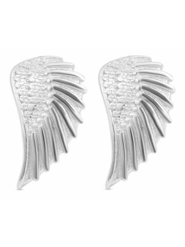 Adeliás Damen Ohrstecker Flügel aus 925 Silber in silber