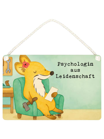 Mr. & Mrs. Panda Türschild Psychologin Leidenschaft Design mit S... in Weiß