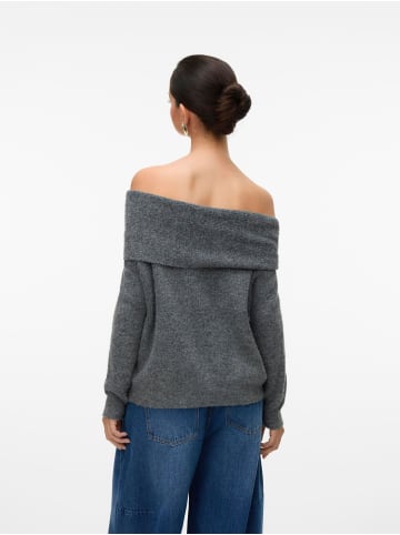 Vero Moda Strickpullover in Medium Grey Melange