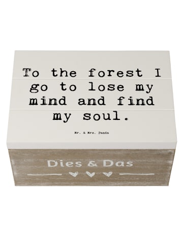Mr. & Mrs. Panda Box mit Deckel Spruch Geborgenheit in der Natur... in Weiß
