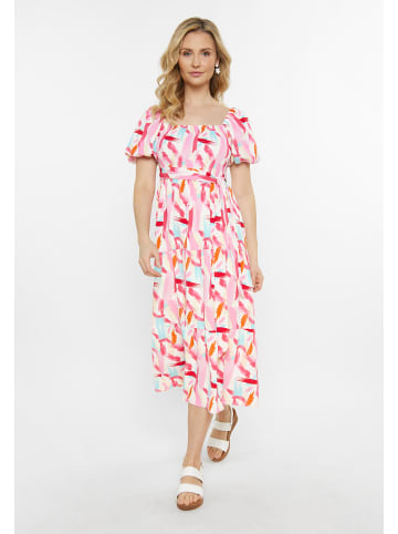 Usha Women Dress in pink multicolor