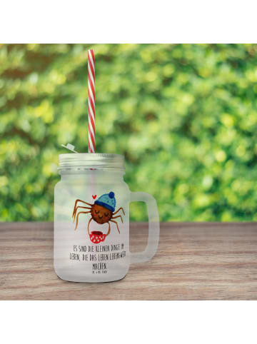 Mr. & Mrs. Panda Trinkglas Mason Jar Spinne Agathe Kaffee mit Sp... in Transparent