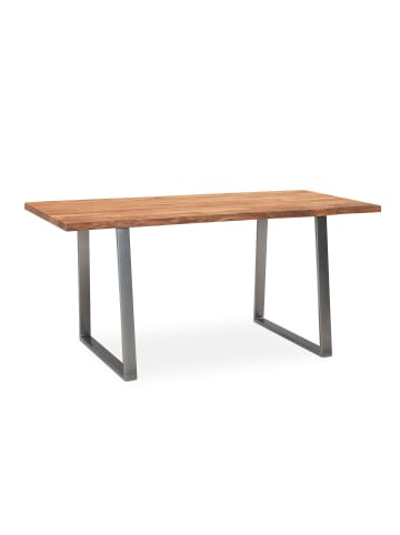 KADIMA DESIGN Schreibtisch 140x80x76 cm Massivholz / Metall Computertisch