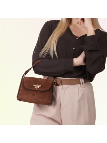 Toscanto Leder Umhängetasche Toscanto Tasche braun ca. 19cm