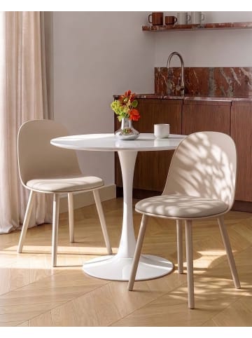 Beliani 2er-Set Esszimmerstuhl ANKENY in Beige