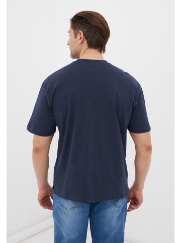 Finn Flare Kurzarmshirt Print in dark blue