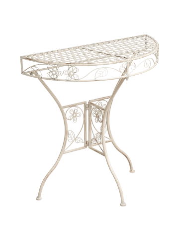 Beliani Gartentisch YAVIZA  in Beige - (W) 36 x (H) 80 x (L) 80 cm