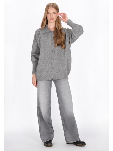 DreiMaster Women Cardigan in light grey melange