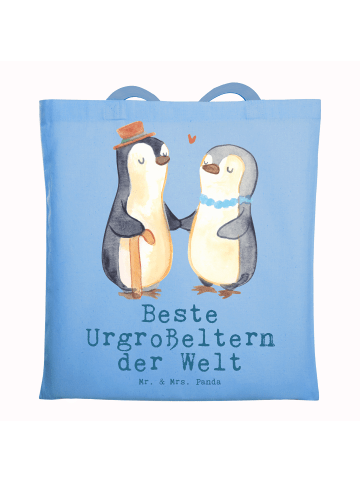 Mr. & Mrs. Panda Tragetasche Pinguin Beste Urgroßeltern der Welt... in Sky Blue