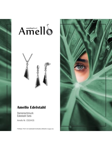 Amello Schmuckset Silber Edelstahl (Stainless Steel)