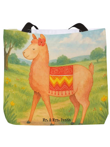 Mr. & Mrs. Panda Beutel Alpaka Stolz Design ohne Spruch in Weiß