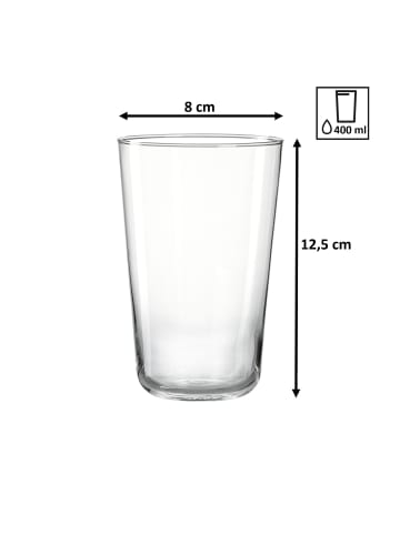 Ritzenhoff & Breker 6er Set Longdrinkbecher Loa 400 ml in transparent