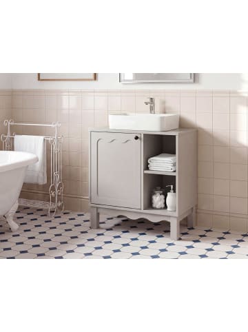 Beliani Waschbeckenunterschrank PENON in Beige - (W) 60 x (H) 64 x (L) 30 cm
