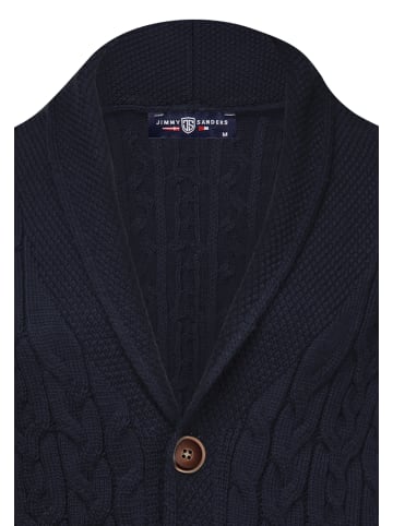 JIMMY SANDERS Knopf-Strickjacke in navy