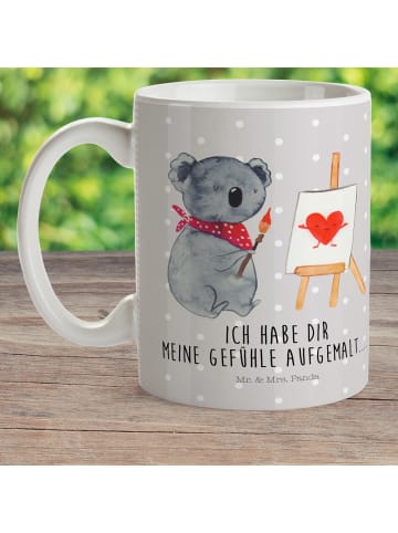 Mr. & Mrs. Panda Kinderpott Koala Künstler mit Spruch in Grau Pastell