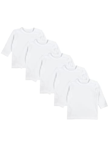 TupTam Baby Jungen Langarmshirt 5er Pack in weiß