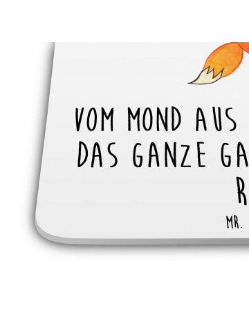 Mr. & Mrs. Panda Glasuntersetzer Fuchs Lord mit Spruch in Weiß